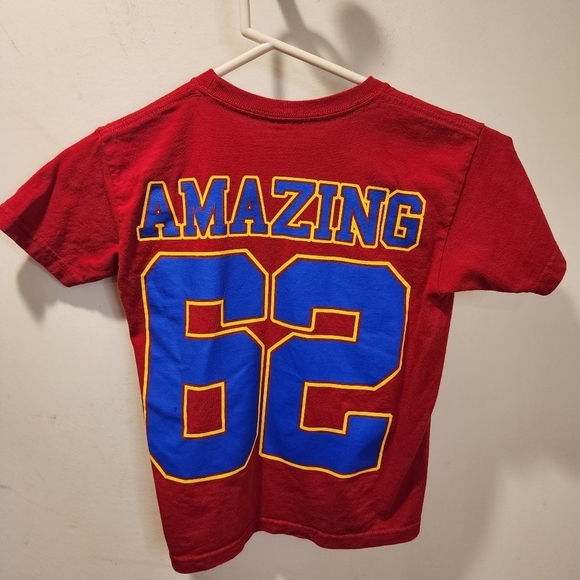 Marvel The Amazing Spiderman red kids short Sleeves t-shirt size 8 - Picture 6 of 7